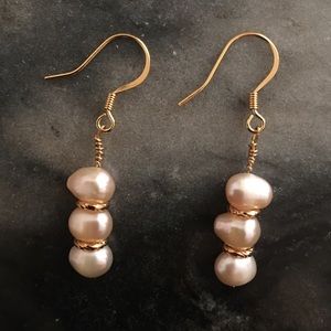 Pink Freshwater Pearl Earrings